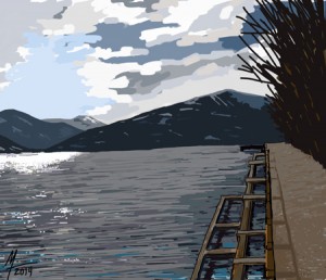 Zeller See (Lake Zell) Austria (Michael Liebhaber, digital-iPad, 2014)