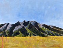 Sangre de Cristo Mountains near Alamosa, Michael Liebhaber, Oil on Birch Panel, 40x30 inches, 2022